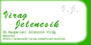 virag jelencsik business card